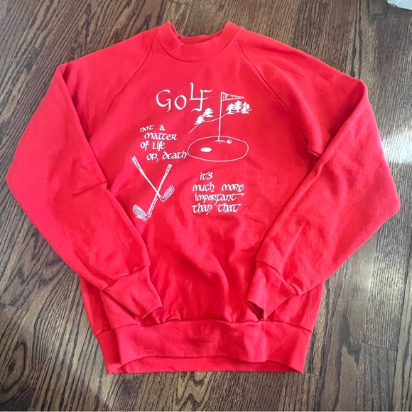 Vintage Red Golf Crewneck Size Large - Picture 1 of 5